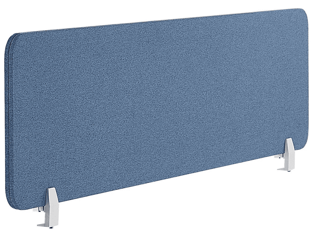 Beliani Prepážka na pracovný stôl 130 x 40 cm modrá WALLY
